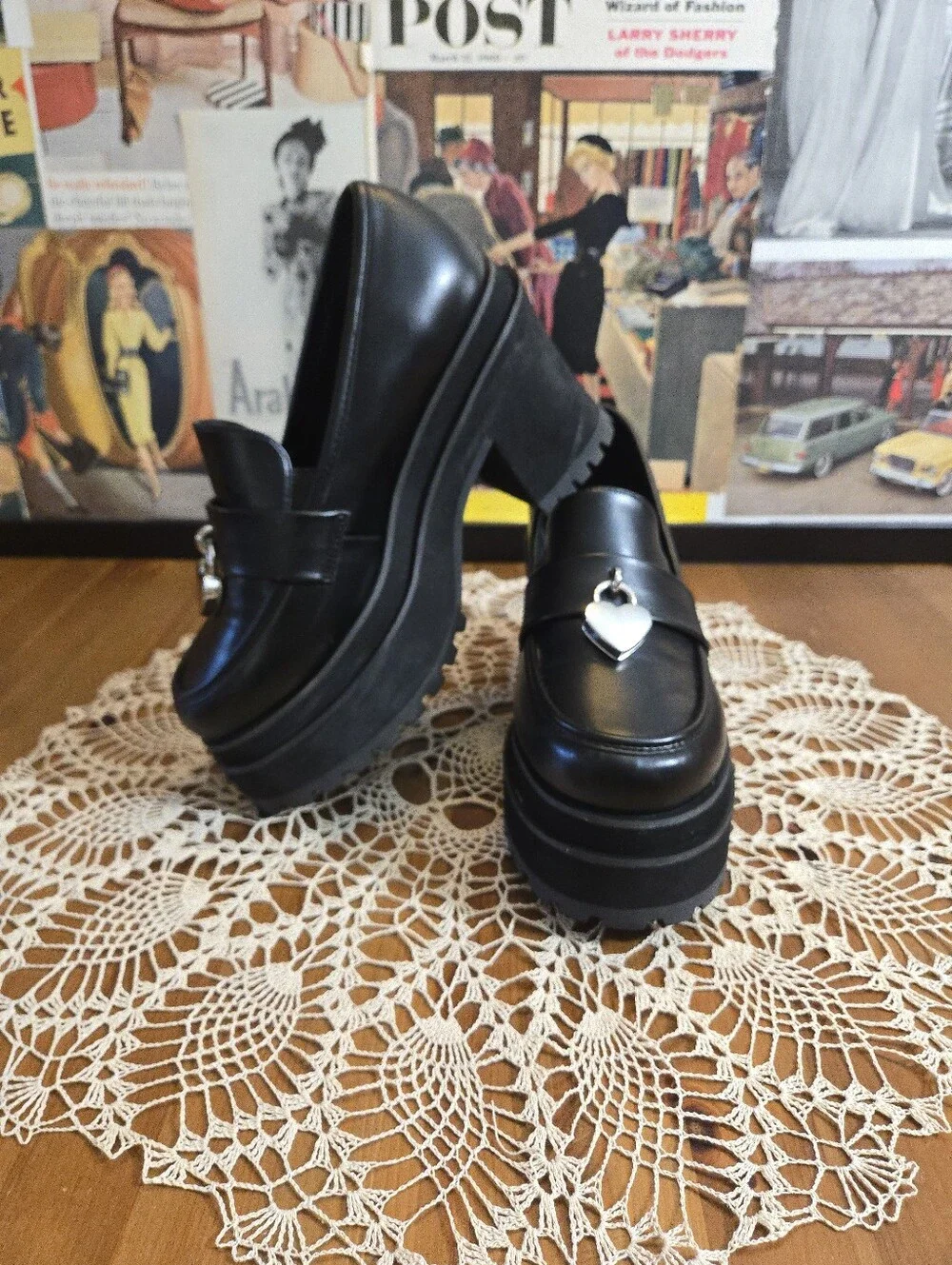 Foxblood Sabrina Black Platform Loafer Chunky  Women’s Shoes ✨️See Size Note✨️